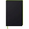 Блокнот Brunnen Premium Neon, точка, 90 гр/м2, 12.5 x 19.5 см, 96 листов, зеленая окантовка, черный Черный-1